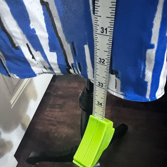 Alfani | Blue & White Zippered Front Sleeveless Blouse Size 2XL - Picture 8 of 10